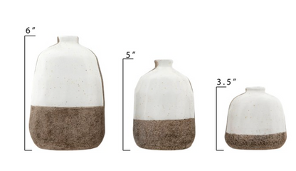 Grey & White Terra Cotta Vase
