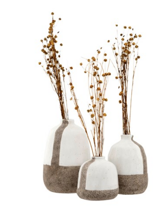 Grey & White Terra Cotta Vase