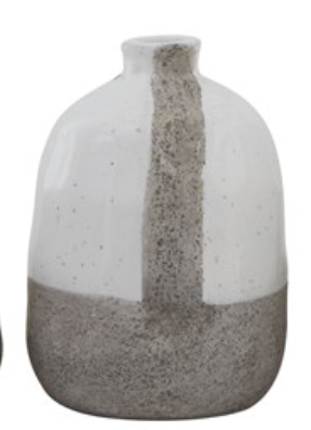 Grey & White Terra Cotta Vase