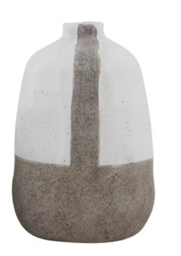 Grey & White Terra Cotta Vase