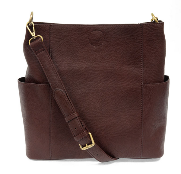 Kayleigh Vegan Leather Side Pocket Bucket Bag