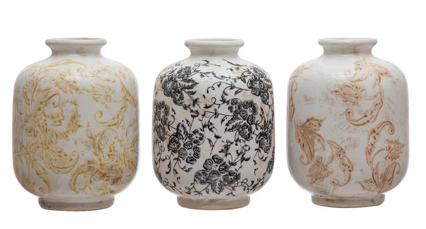 Transferware Pattern Vase