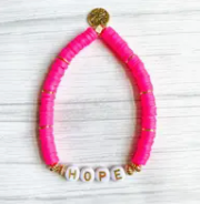 Pink Hope Breast Cancer Heishi Bracelet