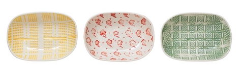 Hand Painted Stoneware Dish