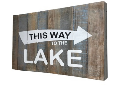 This Way to the Lake Sign