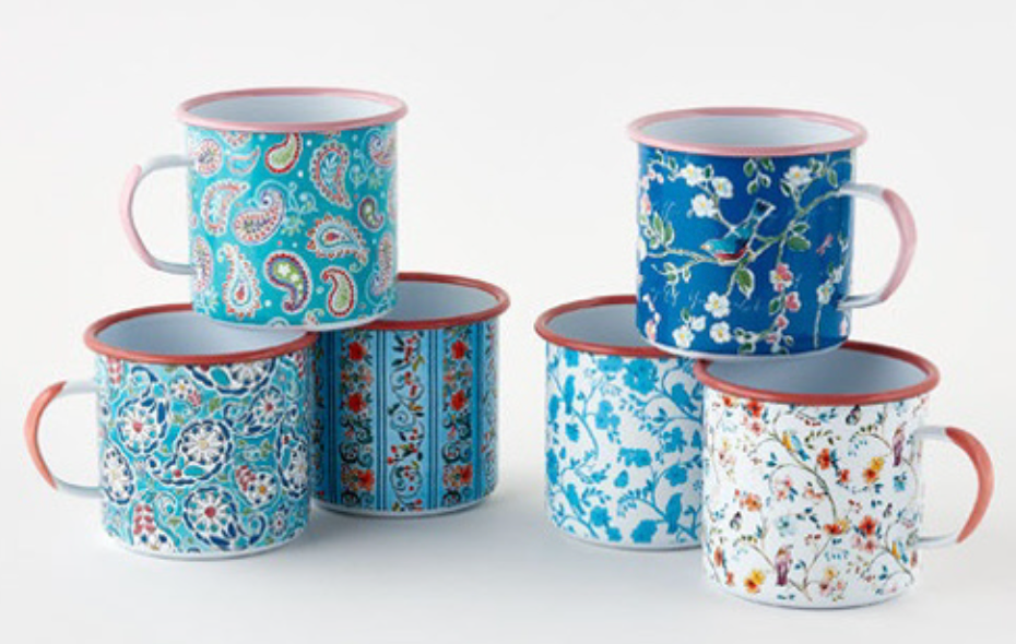 Floral Enamelware Mug