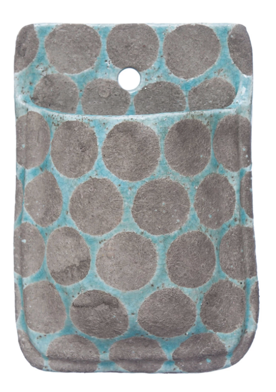 Terra Cotta Wall Planter with Wax Relief Dots