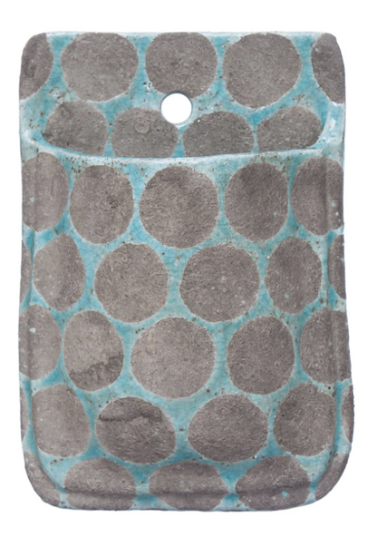 Terra Cotta Wall Planter with Wax Relief Dots