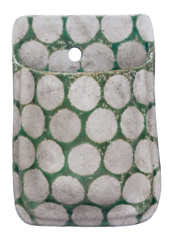 Terra Cotta Wall Planter with Wax Relief Dots