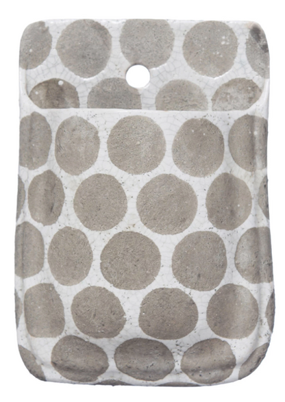 Terra Cotta Wall Planter with Wax Relief Dots