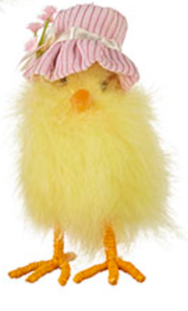 Fluffy Chick with Bonnet