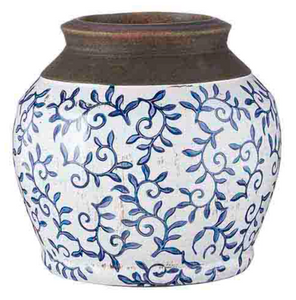 Blue Transferware Vase