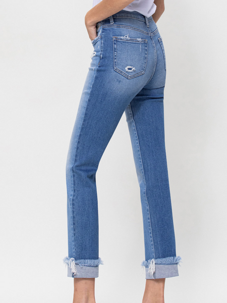 STAY OLDTOWN HIGH RISE ANKLE STRAIGHT JEANS