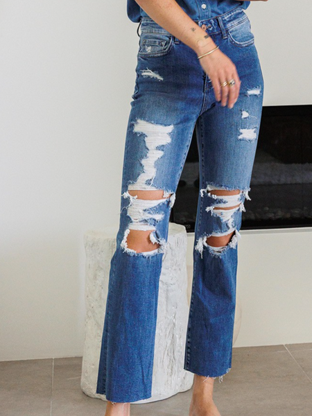 CONGRATULATIONS DISTRESSED HIGH RISE JEANS
