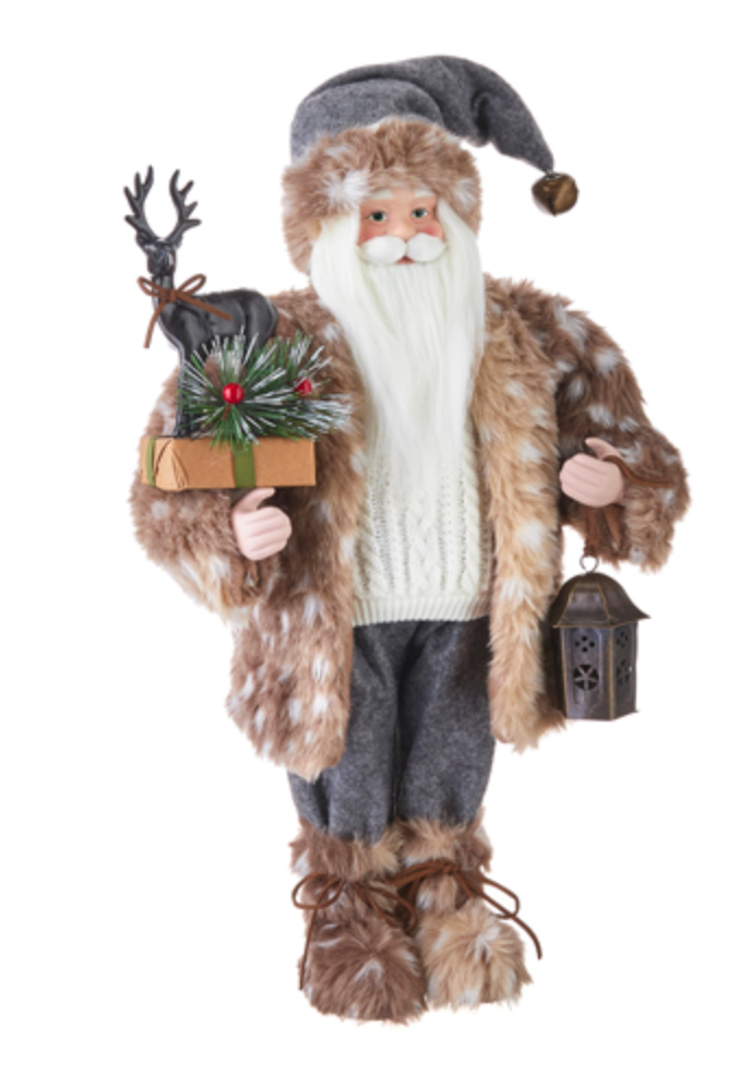 Santa with Fawn Fur Jacket