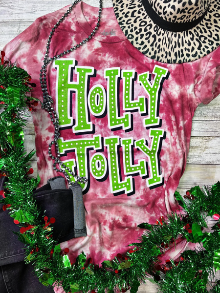 Holly Jolly Tie Dye Tee