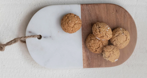 Marble & Acaia Wood Cheese/Cutting Board