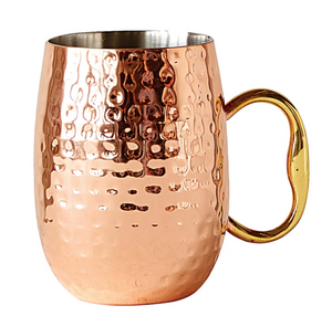 Hammered Stainless Steel Copper Finish Mule Mug