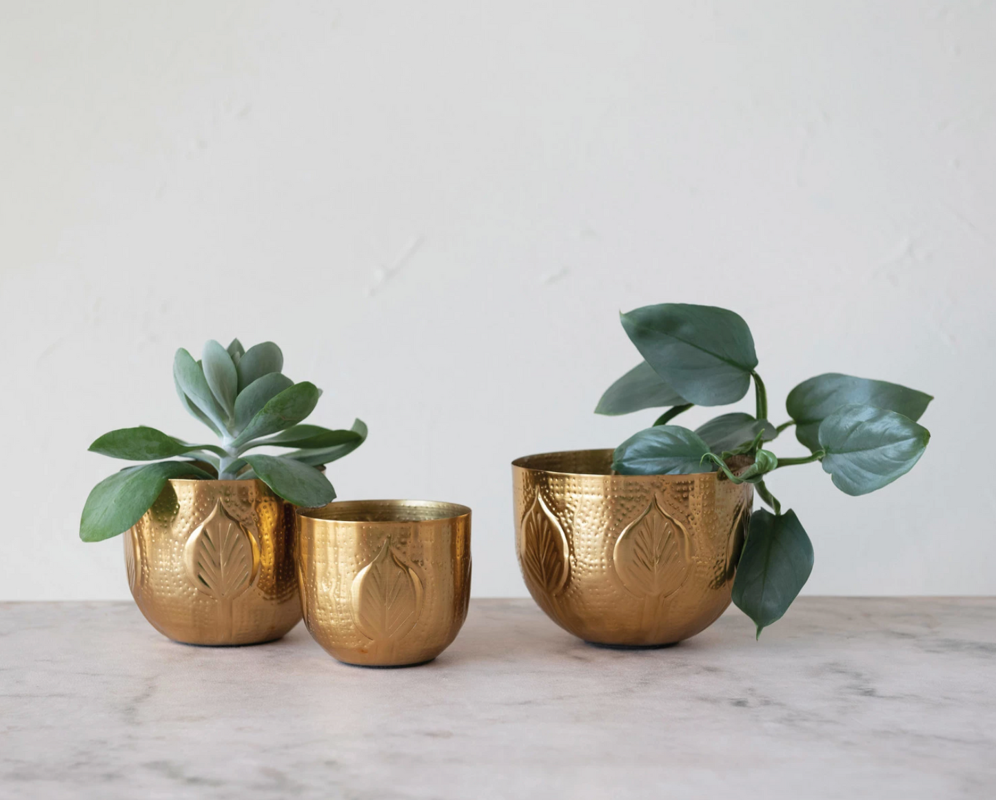 Debossed Metal Planter