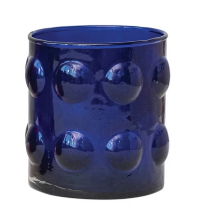 Raised Dot Glass Votive Holder