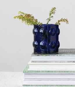 Raised Dot Glass Votive Holder