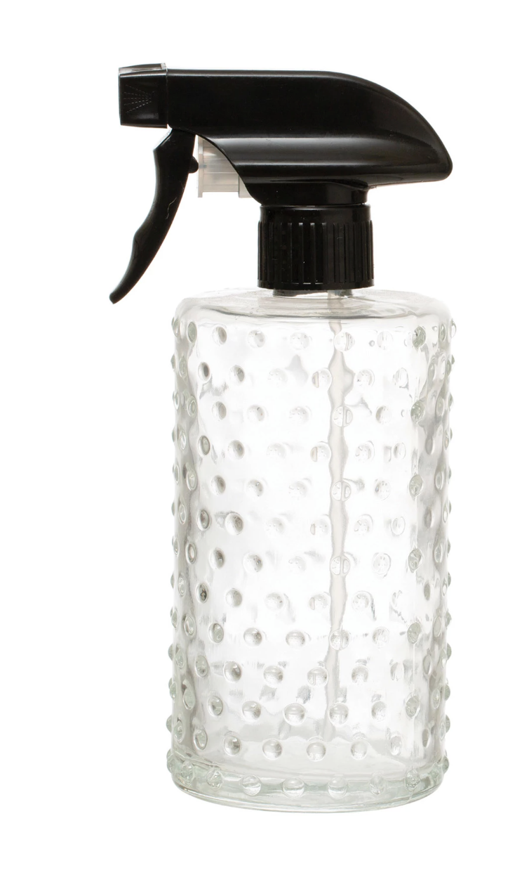 Embossed Glass Spray Bottle