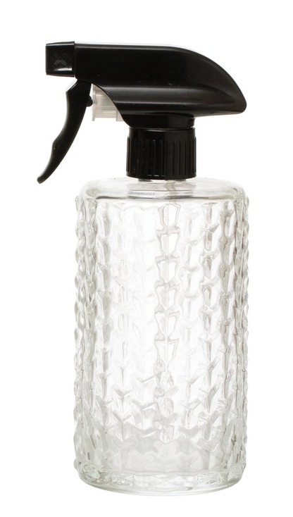 Embossed Glass Spray Bottle