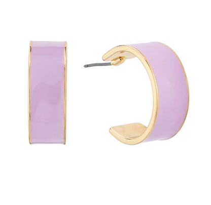Pastel & Gold Hoop Earrings