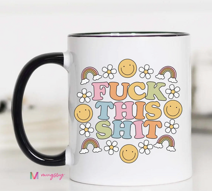 Black Handle Coffee Mug