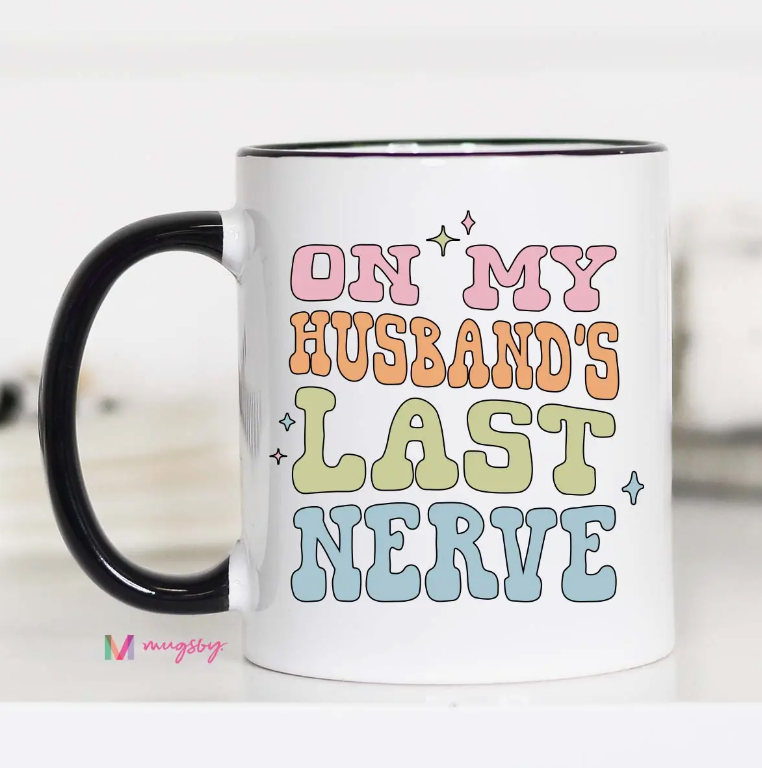 Black Handle Coffee Mug