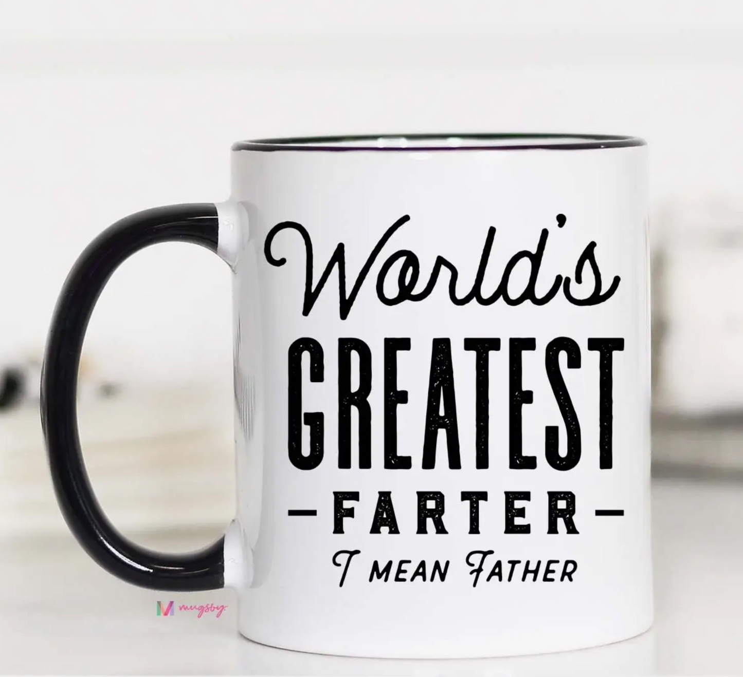 Black Handle Coffee Mug
