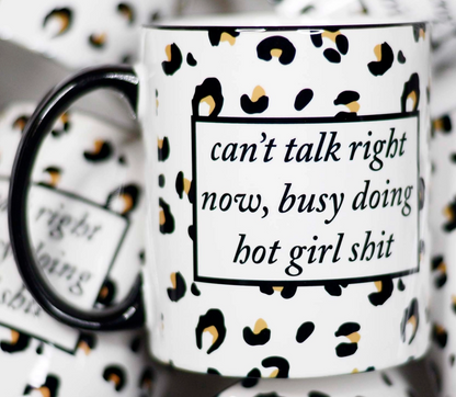 Black Handle Coffee Mug