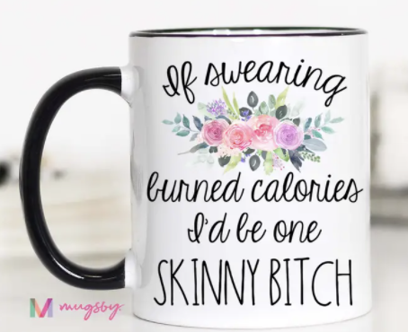 Black Handle Coffee Mug
