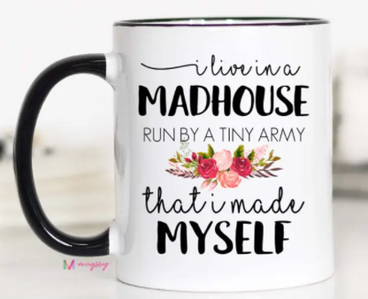 Black Handle Coffee Mug