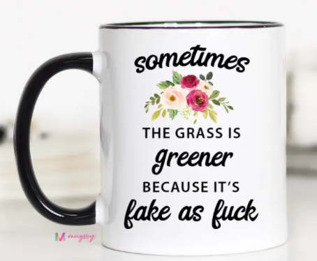 Black Handle Coffee Mug