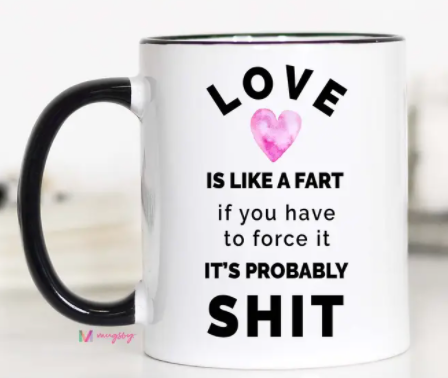 Black Handle Coffee Mug