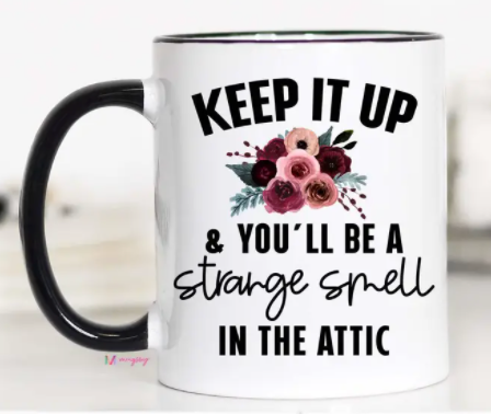 Black Handle Coffee Mug