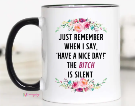 Black Handle Coffee Mug